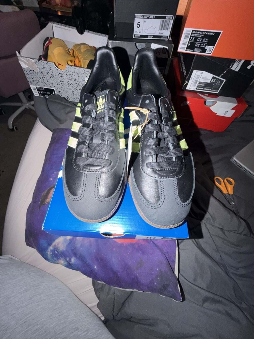 Adidas Samba OG W Core Black Solar Yellow Women's Sneakers JS1387